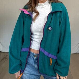 Vintage Woolrich Colorblock Fleece Jacket